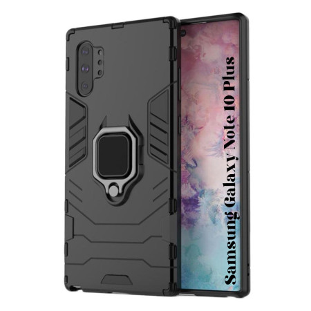 Husa compatibila cu Samsung Galaxy Note 10 Plus, Ring (cu inel + Magnet) Brave Armor, Black