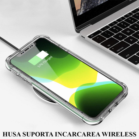 Husa HTphone Full TPU 360 V2 pentru Apple iPhone 11 Pro Max / XI Pro Max, Transparent