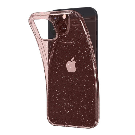 Husa Glitter Liquid Crystal compatibila cu Apple iPhone 13 Mini, Sclipici HTPMAG, Rose 12.4532