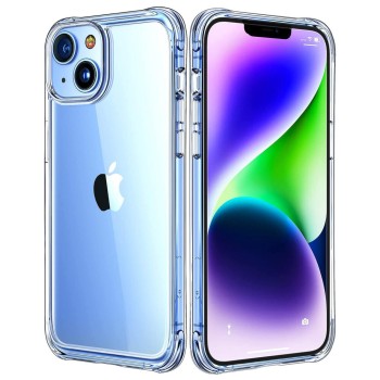 Husa TPU Antisoc pentru iPhone 14 Plus, Silicon, Protectie Antisoc, Camera Ultra Safe, Transparenta