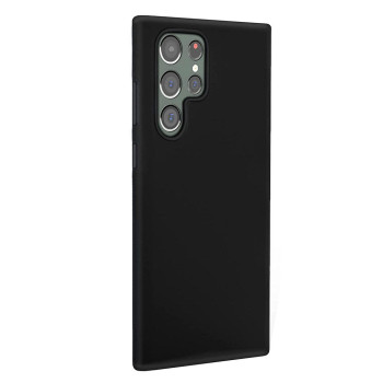 Husa compatibila cu Samsung Galaxy S22 Ultra, Margini Ridicate, Interior din Microfibra, HTPMAG®, Black