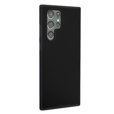 Husa compatibila cu Samsung Galaxy S22 Ultra, Margini Ridicate, Interior din Microfibra, HTPMAG®, Black