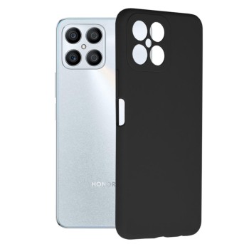 Husa Soft Edge compatibila cu Honor X8 4G, Antiamprenta, Interior Microfibra, Camera Extra Pro, Negru