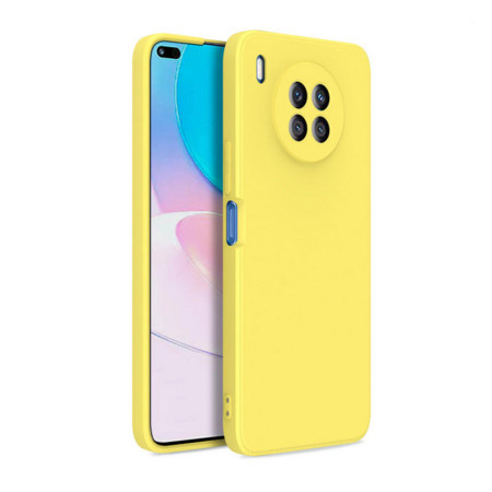 Husa protectie compatibila cu Huawei Nova 8i, ultra silm, silicon HTPMAG, Camera SuperProtect, Interior din Microfibra, Yellow 32.422