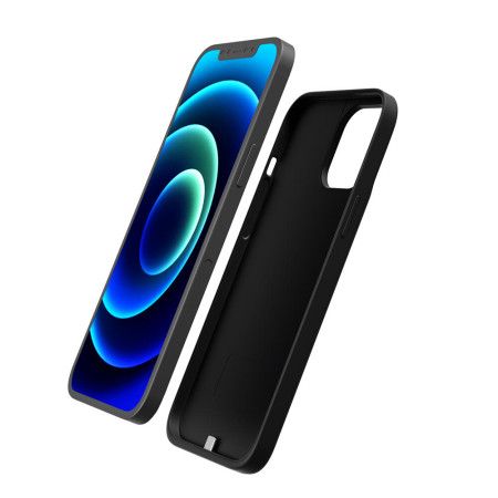 Husa cu Baterie Power Pro compatibila cu Apple iPhone 12 / 12 Pro / 13 / 13 Pro, Indicator Incarcare, 5000mAh, Black