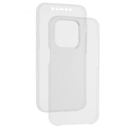 Husa 360 compatibila cu iPhone 13 Pro Max, Full Body (Fata TPU si Spate PC), HTPMag®, Transparent