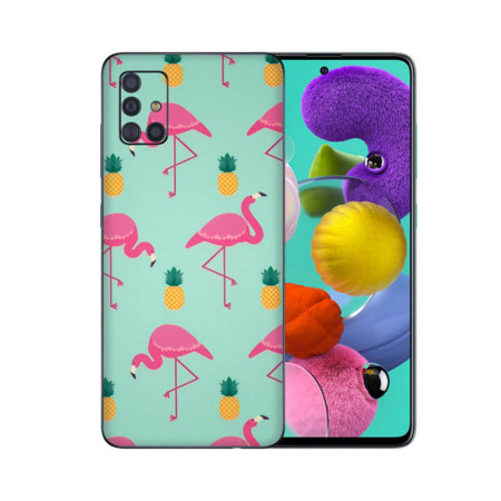 Folie Skin Sticker Autoadeziv Pentru Spate Samsung Galaxy A51 - Flamingo