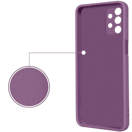 Husa Soft Liquid compatibila cu Samsung Galaxy A53 5G, interior cu piele Alcantara, 360° Inel Rotativ cu Magnet Auto, Lila