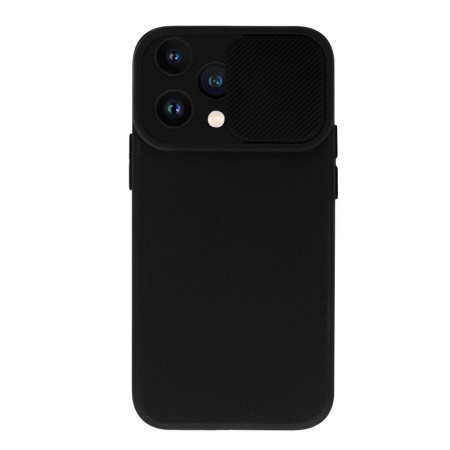 Husa protectie spate si camera foto compatibila cu Apple iPhone 13 Pro, Privacy CamShield, Microfibra, Negru