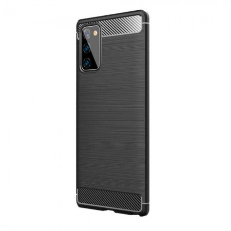 Carcasa TPU Carbon pentru Samsung Galaxy S20 FE, Antisoc - Black