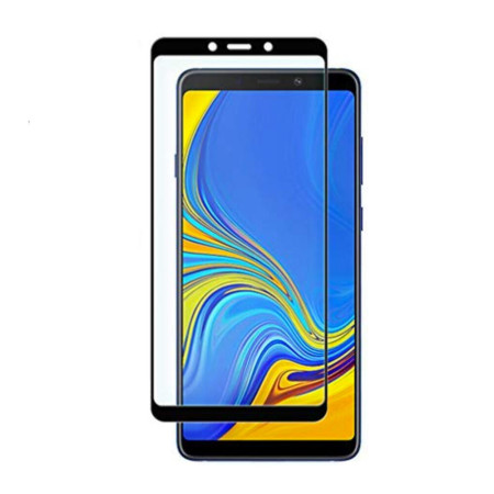 Folie sticla securizata 5D Full Screen, 9H, High Definition Full Face pentru Samsung Galaxy A9 2018, Negru