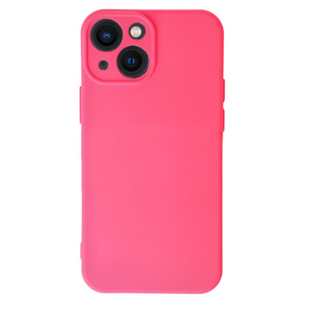 Husa protectie compatibila cu Apple iPhone 13 mini, ultra silm, silicon HTPMAG, Camera SuperProtect, Interior din Microfibra, Fuchsia 32.422