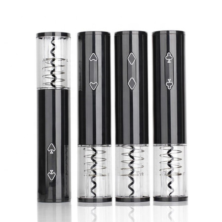 Set Tirbuson electric Modern pentru desfacut sticla Vin cu Taietor Sigiliu, HTPhone, C001N, Negru
