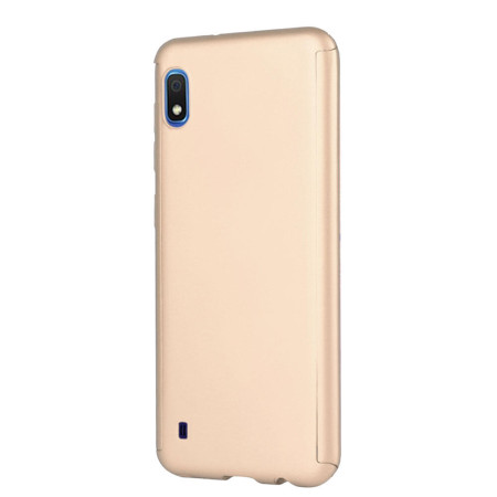 Husa Full Cover 360° HTPMAG (fata, spate si folie sticla) pentru Samsung Galaxy A10, Gold