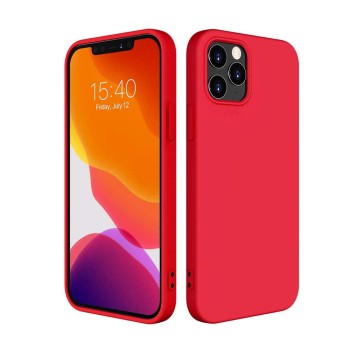 Husa HTPMAG iSlim compatibila cu Apple iPhone 12 , TPU , Red