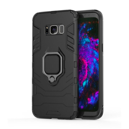 Husa compatibila cu Samsung Galaxy S8, Ring (cu inel + Magnet) Brave Armor, Black