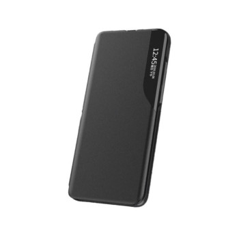 Husa premium tip carte, finisaj piele ecologica, inchidere magnetica compatibila cu Xiaomi Mi 11, Negru