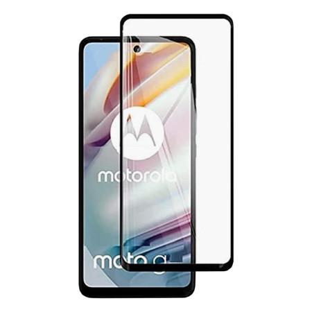 Folie sticla securizata compatibila cu Motorola Moto G62, Case Friendly, Lipire Completa, 9H, BRO, Negru