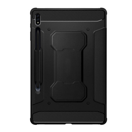 Husa Carbon Fiber Book compatibila cu Samsung Galaxy Tab S7 / S8 11.0 inch, Inchidere Magnetica, Armor HTPMAG, Black