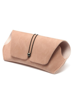 Husa protectie Ochelari de Soare, Compact din Piele Ecologica, Pink