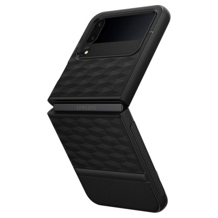 Husa compatibila cu Samsung Galaxy Z Flip 4 Caseology Parallax Luxury, Negru
