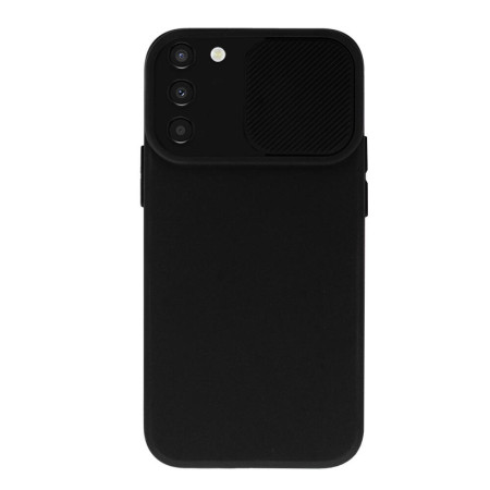 Husa protectie spate si camera foto compatibila cu Samsung Galaxy S22, Privacy CamShield, Microfibra, Negru
