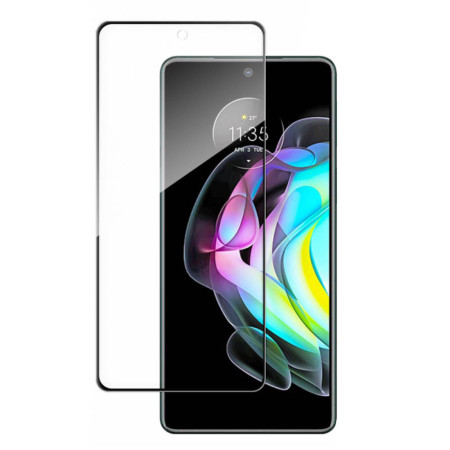 Folie sticla securizata pentru Motorola Edge 20, Profesionala IAO, Acopera tot ecranul, Full Glue cu lipire completa, 9H, 111D,HTPMAG, Neagra