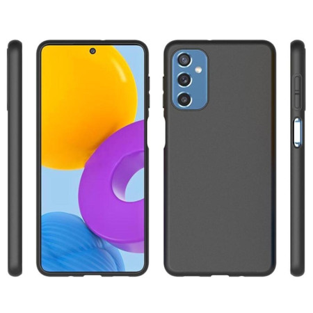 Husa compatibila cu Samsung Galaxy M52, Matte Efect, Camera Ultra Safe, HTPMAG, Black
