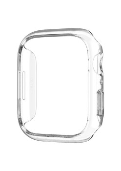 Carcasa Thin Fit compatibila cu Apple Watch 7 45mm, Defense HTPMAG, Clear