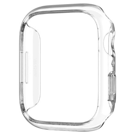 Carcasa Thin Fit compatibila cu Apple Watch 7 45mm, Defense HTPMAG, Clear