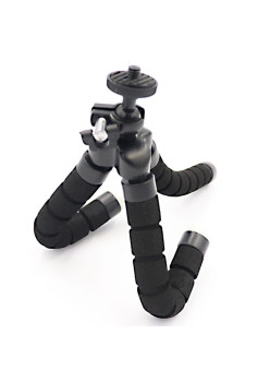 Tripod flexibil octopus compatibil cu telefon mobil, camera foto , vlog,  Go Pro, HTPMAG, Negru