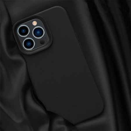 Husa compatibila cu Apple Iphone 14 Pro, Matte Efect, Camera Ultra Safe, HTPMAG, Negru