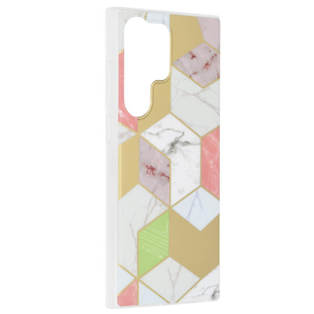 Husa compatibila cu Samsung Galaxy S23 Ultra, Marble Floral, Multicolor