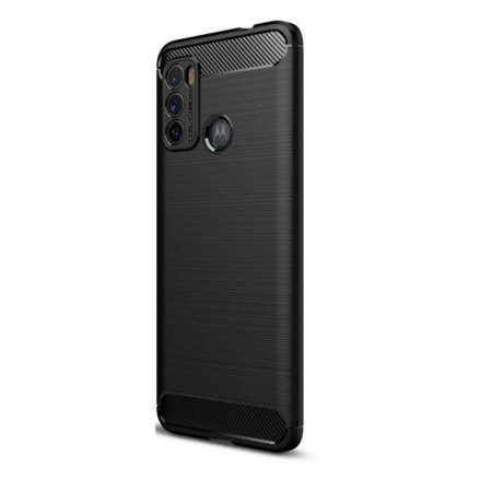 Carcasa TECH-PROTECT TPUCARBON compatibila cu Motorola Moto G60 Black