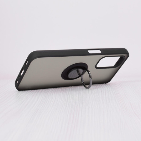 Husa Glinth Ring  compatibila cu Oppo A72, HTPMAG, Black