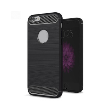 Husa Flexibila HTP Carbon compatibila cu Apple iPhone 6 Plus / 6s Plus, Black
