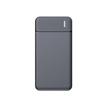Baterie externa 10000 mAh, 2 x USB,  Power indicator, Negru