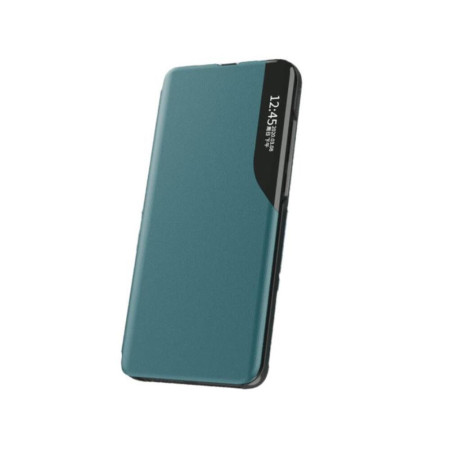Husa premium tip carte, finisaj piele ecologica, inchidere magnetica compatibila cu Xiaomi Redmi Note 10 Pro / Note 10 Pro Max, Verde inchis