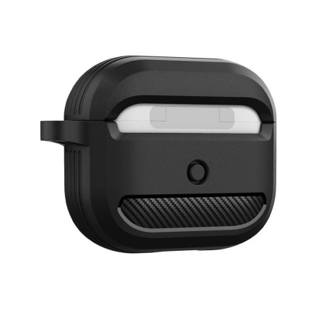 Husa de protectie compatibila cu Apple Airpods 3 2021, 101PRO, Onyx HTPMAG, Negru