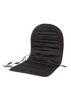 Husa Scaun Autoturism 12V cu Incalzire, Spatar Semirotund, 2 Trepte de Caldura, Black