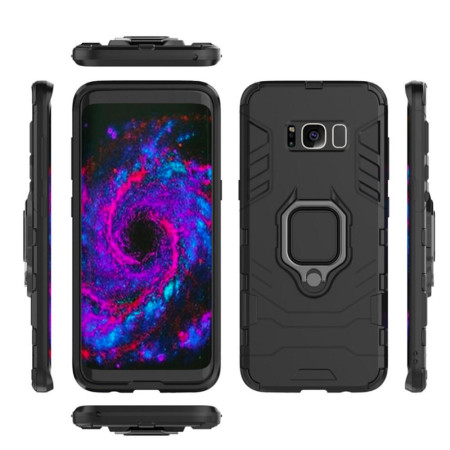 Husa compatibila cu Samsung Galaxy S8, Ring (cu inel + Magnet) Brave Armor, Black