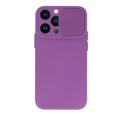 Husa protectie spate si camera foto compatibila cu Apple iPhone 12 Pro Max, Privacy CamShield, Microfibra, Mov