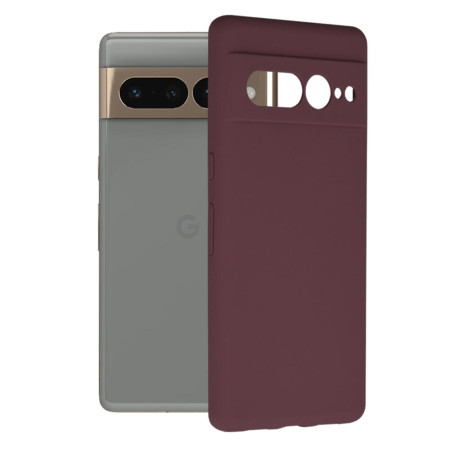 Husa Soft Edge compatibila cu Google Pixel 7 Pro, Antiamprenta, Interior Microfibra, Camera Extra Pro, Violet