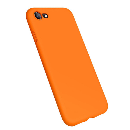 Husa protectie compatibila cu Apple iPhone SE 3 2022, ultra silm, silicon HTPMAG, Camera SuperProtect, Interior din Microfibra, Pumpkin 32.422