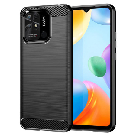 Husa compatibila cu Xiaomi Redmi 10C TPU Carbon, Negru
