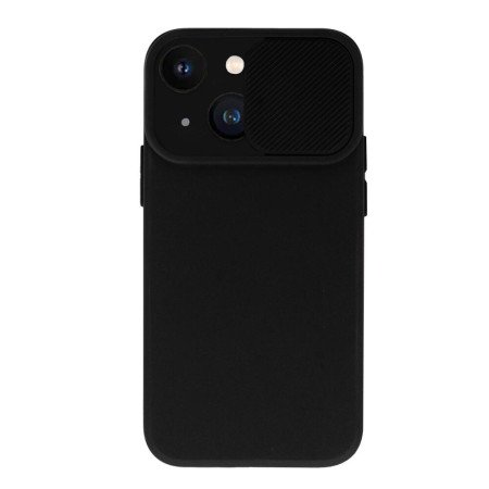 Husa protectie spate si camera foto compatibila cu Apple iPhone 13 Mini, Privacy CamShield, Microfibra, Negru