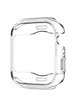 Carcasa Thin Fit compatibila cu Apple Watch 7 ,41mm, Defense HTPMAG, Transparenta