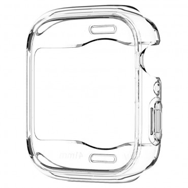 Carcasa Thin Fit compatibila cu Apple Watch 7 ,41mm, Defense HTPMAG, Transparenta