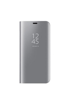 Husa Flip Stand Mirror pentru Huawei Mate 20 Pro  ,Clear View , Silver