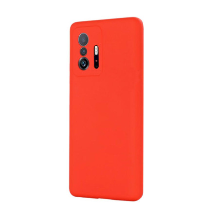 Husa protectie compatibila cu Xiaomi Mi11T/11T Pro, ultra silm, silicon HTPMAG, Camera SuperProtect, Interior din Microfibra, Rosu 32.422
